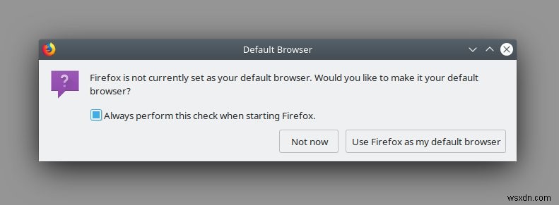 Firefox refuses to become default browser (Plasma, neon)