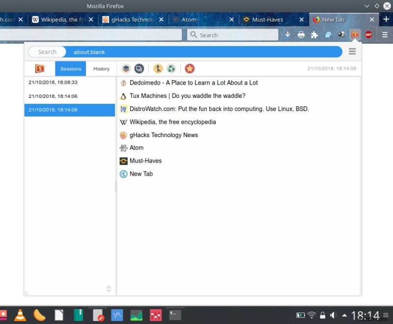 Session Sync - A nice session manager for Firefox Quantum