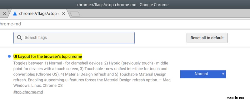 Change UI theme in Google Chrome 69