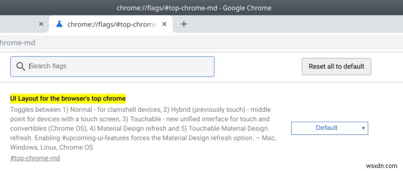 Change UI theme in Google Chrome 69