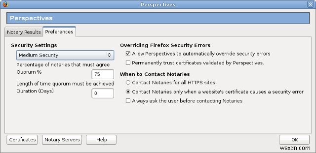 Browse securely in Firefox with Perspectives