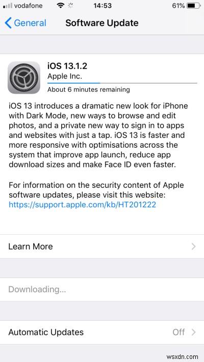 Tested: iPhone 6s & iOS 13 update