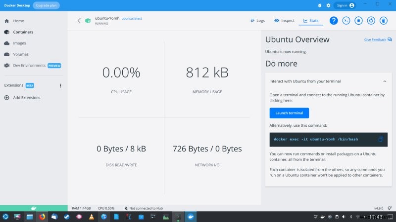 Docker Desktop - Friendly frontend for container management