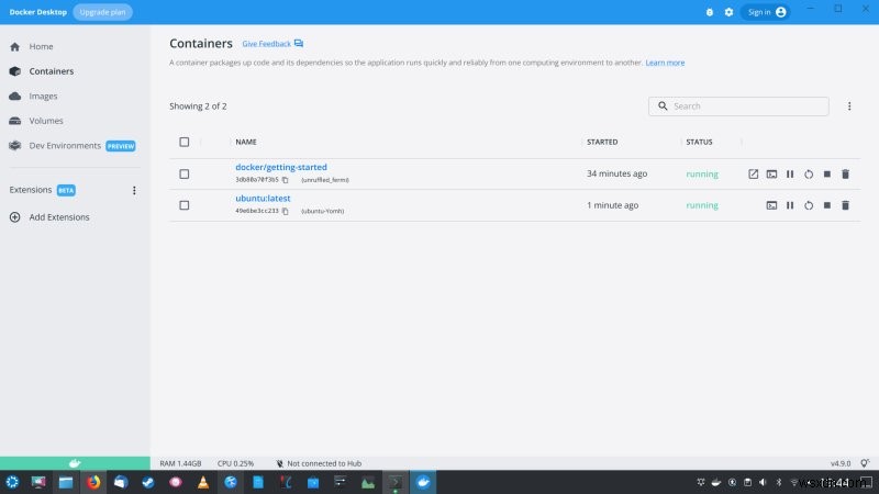 Docker Desktop - Friendly frontend for container management