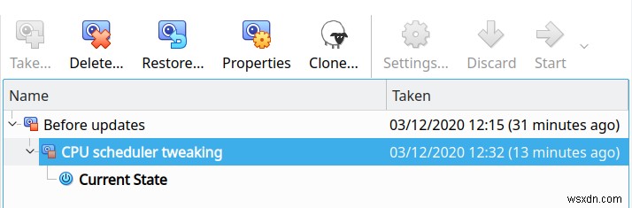 How to merge snapshots in VirtualBox & save disk space