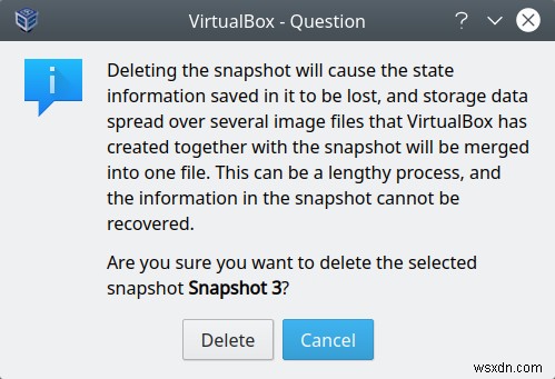 How to merge snapshots in VirtualBox & save disk space