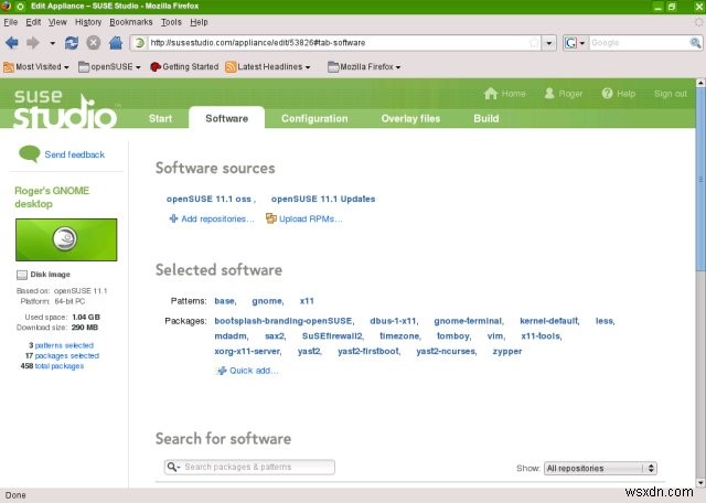 SUSE Studio - Make your own Linux