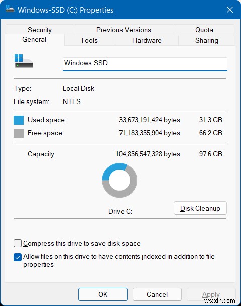 Disk space cleanup tools and methods in Windows