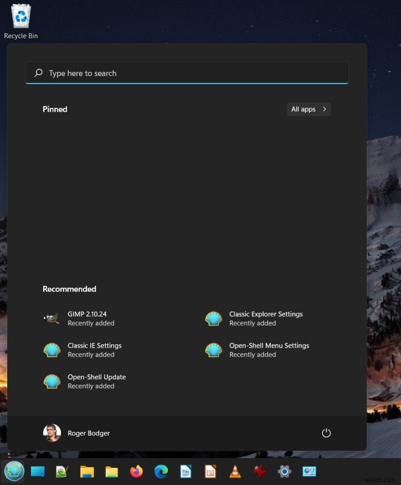How to use a classic menu in Windows 11 with Open-Shell