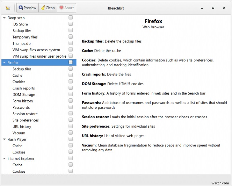 BleachBit - Spring cleaning all year long