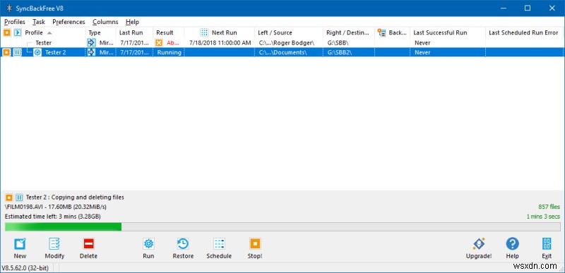SyncBack Free review - Its elementary, data