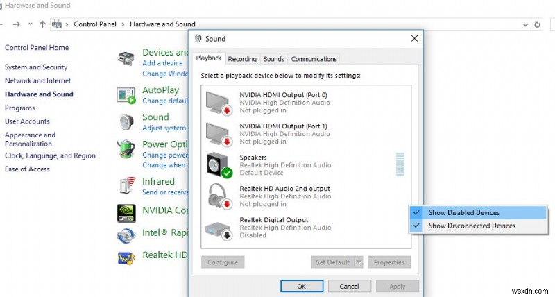 Sound not working “Audio device is disabled” on windows 11/10