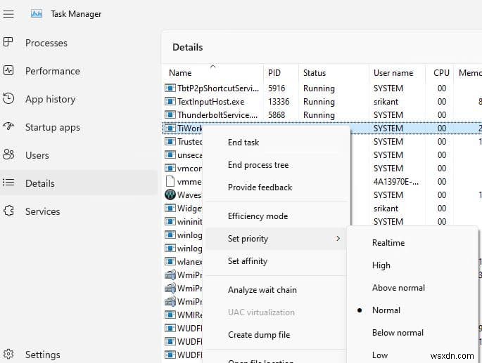 Windows Modules Installer Worker High CPU Usage on Windows 11