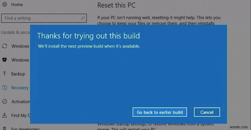 How to Rollback or uninstall windows 10 version 20H2,