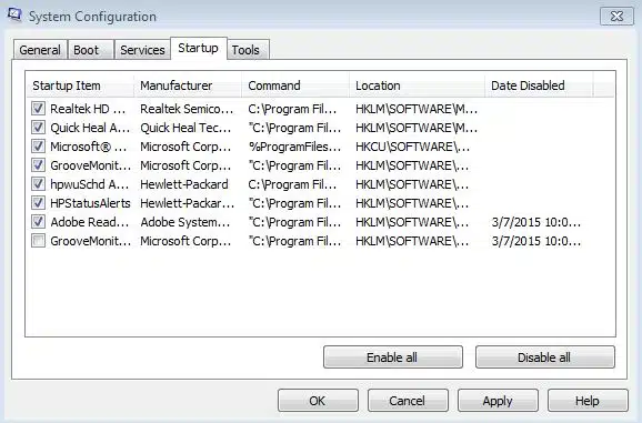 Disable windows 10 startup programs To fix slow starup and boot faster