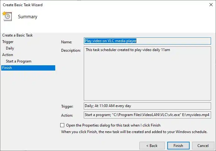 How to schedule a program to run at a specific time in windows 10