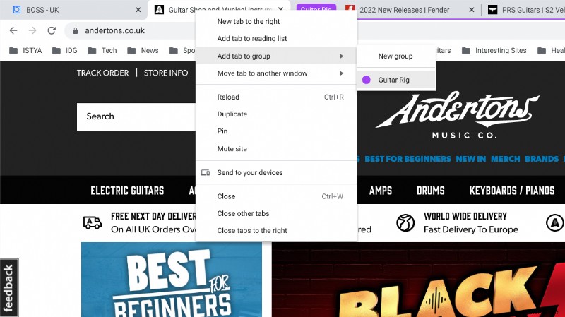 How to use tab groups in Chrome