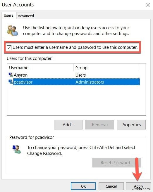 How to remove login password in Windows