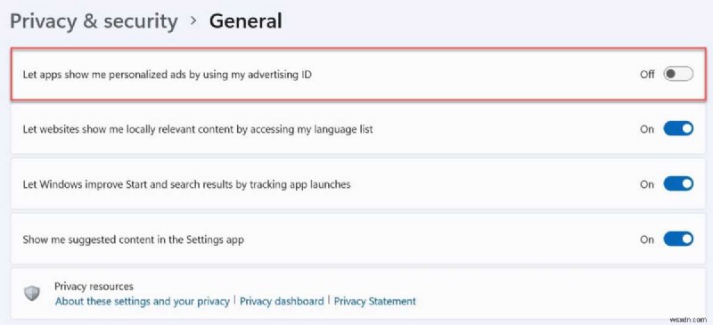 How to disable ads on Windows 11