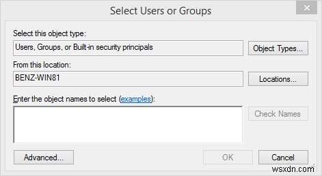 Using the Advanced Sharing Feature on Windows