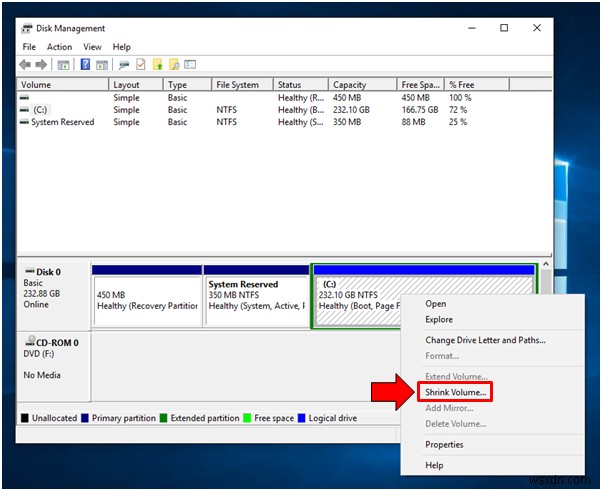 Creating a Hard Drive Partition in Windows 10