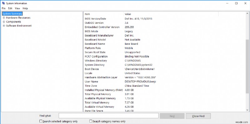 Learning Your Computer’s Complete Configuration from the System Information Window