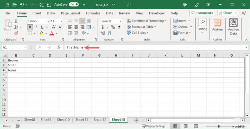Restore Visibility: Unhide the First Column or Row in Excel