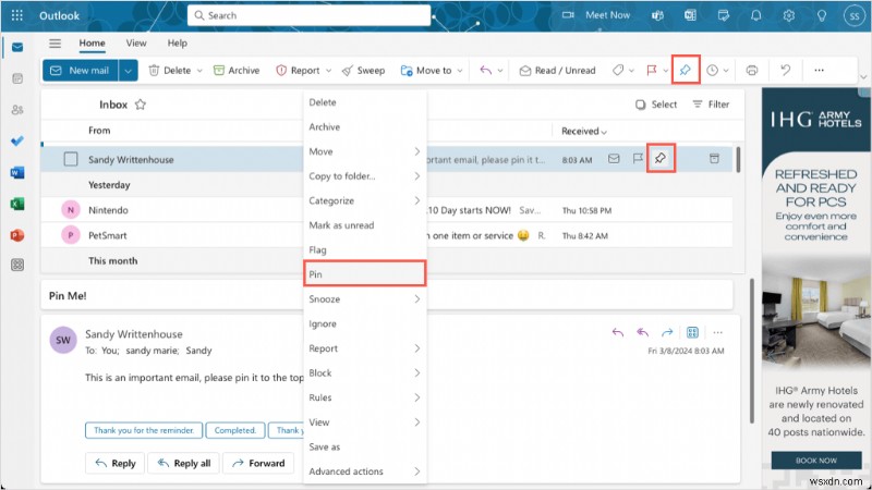 Easily Pin Important Emails in Outlook: Step‑by‑Step Guide