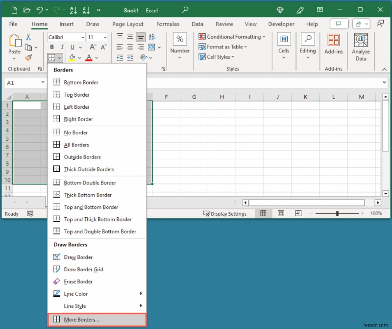 How to Apply Bold Borders and Enhance Lines in Microsoft Excel