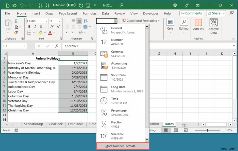 Convert Excel Dates to Weekday Names Easily