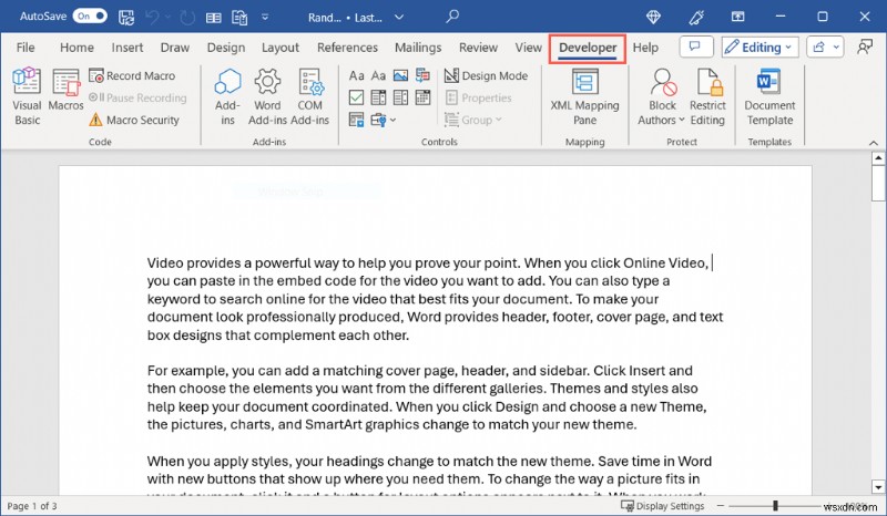 Enable and Use the Developer Tab in Microsoft Word: A Quick Guide