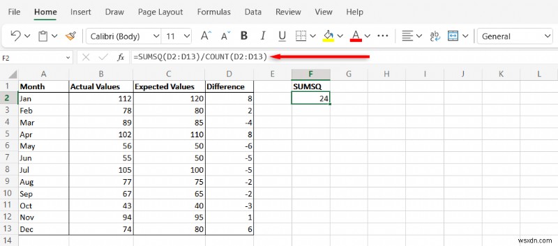 Calculate Mean Squared Error (MSE) in Excel: A Step‑by‑Step Guide