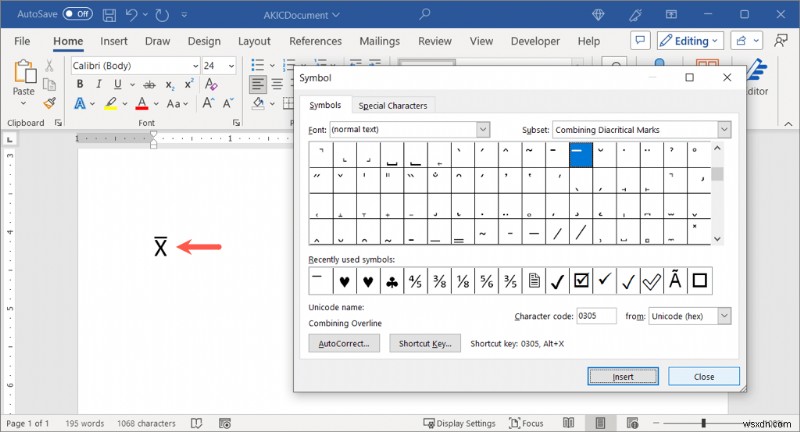 Insert an X‑Bar Symbol in Microsoft Word: Simple Windows & Mac Instructions