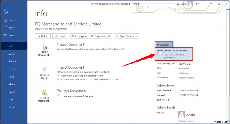Discover When a Word Document Was Created or Modified in Windows