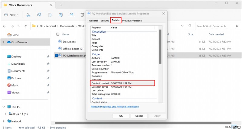 Discover When a Word Document Was Created or Modified in Windows