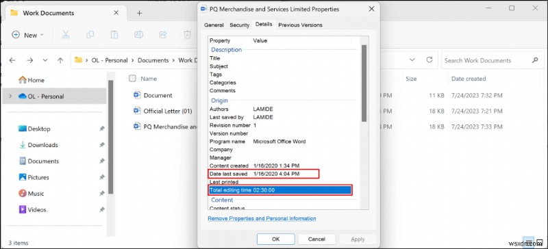 Discover When a Word Document Was Created or Modified in Windows
