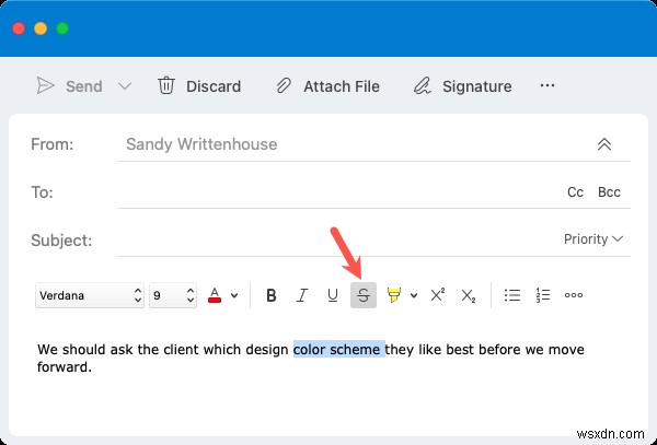 Guide to Applying Strikethrough Text in Microsoft Outlook