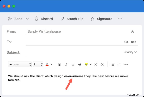 Guide to Applying Strikethrough Text in Microsoft Outlook