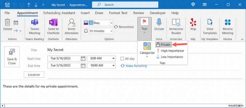 Keep Your Private Appointments Confidential in Outlook: A Step-by-Step Guide
