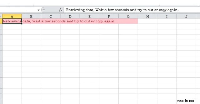Resolve the  Retrieving Data  Clipboard Error in Microsoft Excel – Quick Fix Guide