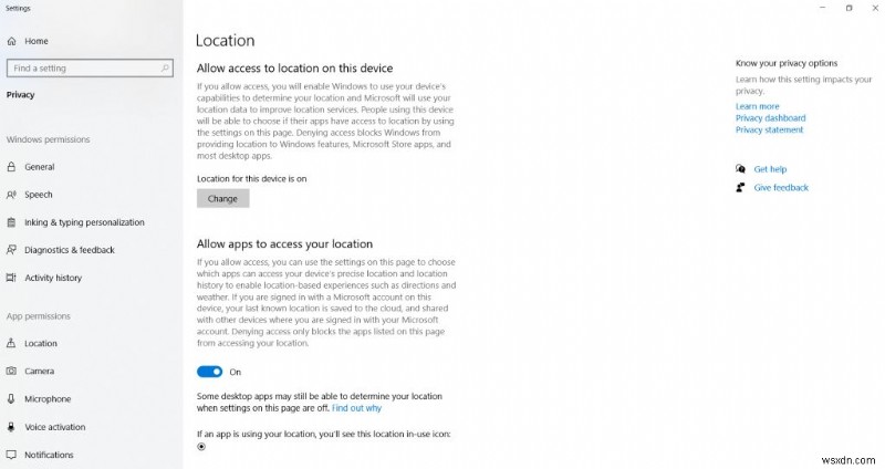What the  Your location is currently in use  Icon on Windows Really Means