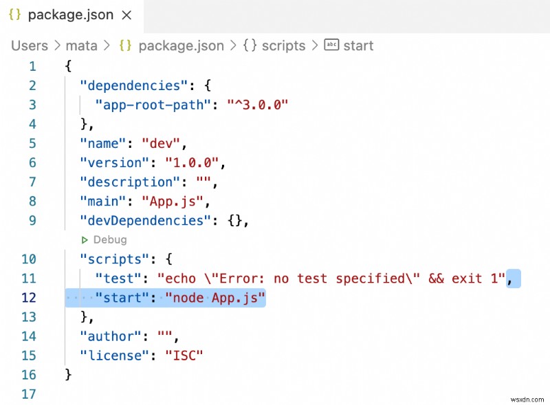 How to Fix the  npm ERR! missing script: start  Error in Node.js