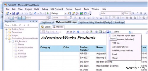 How to Create, Edit, and Export Reports in SQL Server Reporting Services (SSRS)