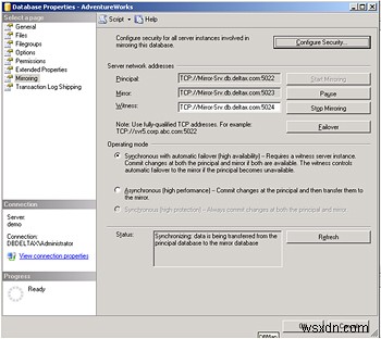 Achieve Continuous Availability with SQL Server Mirroring