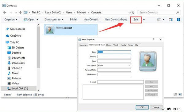 Edit iPhone Contacts on PC: 2 Simple Methods