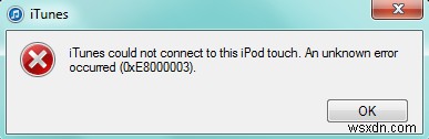Quickly Resolve the iTunes ‘Could Not Connect to This iPod Touch’ Error