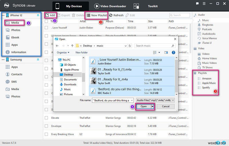 Syncios Manager: Seamless Music & Playlist Transfer for iOS & Android