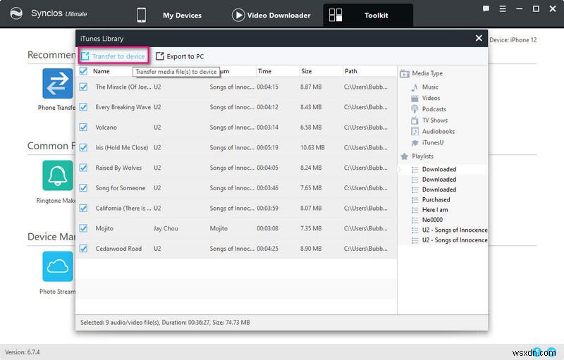 Syncios Manager: Seamless Music & Playlist Transfer for iOS & Android
