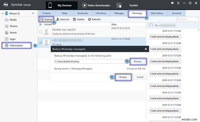 Recover Kik & Viber Chats on iPhone with Syncios Data Recovery
