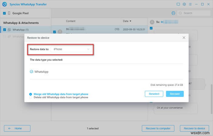 How to Transfer WhatsApp Messages to iPhone XS or XS Max – 4 Easy Methods
